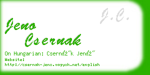 jeno csernak business card